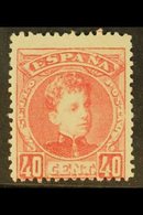 1901-5  40c Rose King Alfonso XIII, SG 302, Mi 219, Edifil 251, Fine Mint. For More Images, Please Visit Http://www.sand - Other & Unclassified