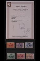 1907  Madrid Industrial Exhibition Unissued Set, Edifil SR1/6, Never Hinged Mint With CEM Certificate (6 Stamps) For Mor - Other & Unclassified