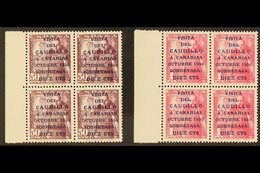 1950  General Franco's Canary Island Visit Set With 16½mm Overprints, SG 1149A/50A (Edifil 1083A/B), Never Hinged Mint B - Other & Unclassified