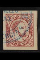 CARLIST ISSUES  VALENCIA 1874 ½r Rose Type II Local Stamp (SG 9, Michel 6, Edifil 159A), Superb Used With Large Blue Cir - Other & Unclassified