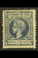 FERNANDO PO  1899 2p Indigo Top Value, SG 85, Mint, Tiny Cut At Right. For More Images, Please Visit Http://www.sandafay - Otros & Sin Clasificación