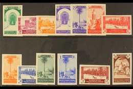MOROCCO  1935-37 Pictorials IMPERFORATE Complete, As SG 165/170 & 177/183 (Edifil 148/160), Never Hinged Mint. Very Scar - Other & Unclassified