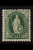 1907-1908  50c Deep Green "Standing Helvetia", Mi 92Dc, SG 218a, Never Hinged Mint For More Images, Please Visit Http:// - Sonstige & Ohne Zuordnung