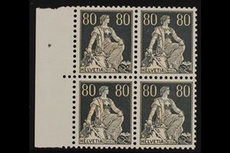 1915-40  80c Buff & Olive Grey, Grilled Gum, Mi 141z, SG 244a, BLOCK OF 4, Never Hinged Mint (4 Stamps) For More Images, - Sonstige & Ohne Zuordnung