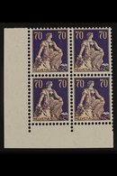 1921-1934  70c Buff & Violet, Smooth Gum, Mi 171x, SG 243, CORNER BLOCK OF 4, Never Hinged Mint (4 Stamps) For More Imag - Sonstige & Ohne Zuordnung