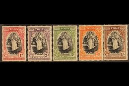 1944 SPECIMEN SET.  The Complete Silver Jubilee Set, Perf. "SPECIMEN", SG 83s/87s, Very Fine Mint. (5 Stamps) For More I - Tonga (...-1970)