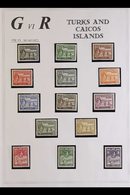 1937-50 VERY FINE MINT COLLECTION  Includes 1938-45 Complete Definitive Set Of 14, 1948 Silver Wedding Set, 1950 Complet - Turks And Caicos