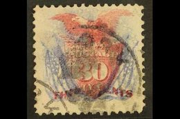 1869  30c Ultramarine & Carmine, Scott 121, Very Fine Used For More Images, Please Visit Http://www.sandafayre.com/itemd - Other & Unclassified