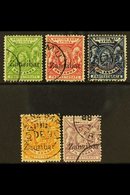 1896  Overprinted On East Africa, ½a To 4½a And 7½a, SG 41/44 & 46, Fine Cds Used. (5) For More Images, Please Visit Htt - Zanzibar (...-1963)