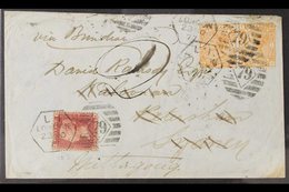 1873-80 INTERESTING COVER  Bearing An 8d Orange PAIR (SG 156) To Australia With Additional 1d Red Franking Making 1s5d R - Other & Unclassified