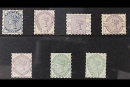 1883-84  'lilacs And Greens' Set Complete To 5d, SG 187/93, Mint Very Lightly Hinged, Cat £1925 (7 Stamps) For More Imag - Other & Unclassified