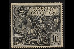 1929  £1 Black Universal Postal Union Congress, SG 438, Fine Mint, Attractive. For More Images, Please Visit Http://www. - Ohne Zuordnung