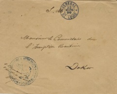 1899- Enveloppe De ST LOUIS / SENEGAL  En Franchise " INSCRIPTION MARITIME & ARMEMENTS / ST LOUIS  " - Lettres & Documents