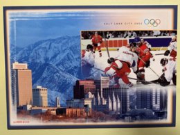 9069 -  Hockey Sur Glace Entier Postal Suisse 20.11.2001 - Hiver 2002: Salt Lake City