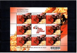 Kazakhstan 2010 . Victory Day - 65th Ann. Sheetlet Of 8+label. Michel # 669  KB - Kasachstan