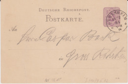 Thurn Und Taxis Nv K1 Gernsheim Ganzsache DR P 12 N Groß Rohrheim Spät 1884 - Postcards