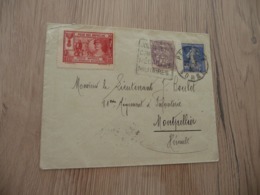 Lettre France Oblitération Mécanique Journée Orphelins Médailles Militaires 1930 2 TP + Vignette Joffre Au Théme - Sellados Mecánicos (Publicitario)