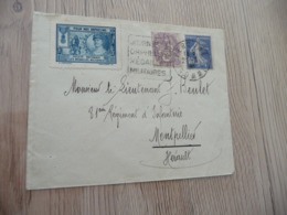 Lettre France Oblitération Mécanique Journée Orphelins Médailles Militaires 1930 2 TP + Vignette Joffre Au Théme - Mechanical Postmarks (Advertisement)