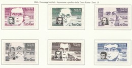 PIA  - FRAN - 1984 : Sovrattassa A  Favore Della Croce Rossa - Personaggi Celebri - (Yv  2328-32) - Erste Hilfe