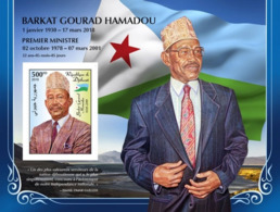 Djibouti 2018, Prime Minister Barkat Gourad Hamadou, BF IMPERFORATED - Francobolli