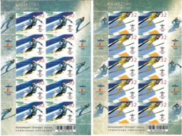 Kazakhstan 2010 . WOG Vancouver 2010. 2 Sheetlets, Each Of 10.   Michel # 671-72 KB - Kasachstan