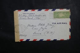 ETATS UNIS - Enveloppe De Miami En 1941 Pour La France Avec Contrôle Postal ,affranchissement Plaisant - L 46022 - Marcofilia