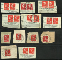 Norway Norge Small Collections Lion 20 øre And 25 øre, Used On Paper - Collections
