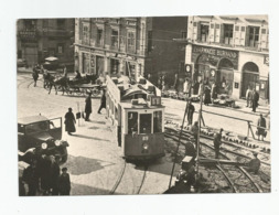 Suisse Vaud Lausanne Tramway Devant Chantier Du Valentin 1930 Pharmacie Burnand  Cpm Repro - Lausanne