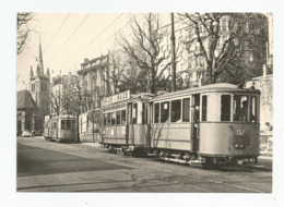 Suisse Vaud Lausanne Tramway Avenue Du Théatre 1961  Cpm Repro - Lausanne