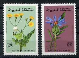 RC 14391 MAROC N° 648 / 649 FLEURS NEUF ** - Marruecos (1956-...)