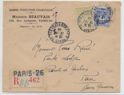 1944 ! - ARC DE TRIOMPHE - ENVELOPPE RECOMMANDEE De PARIS => PAU - 1944-45 Triumphbogen