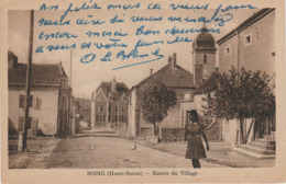 70 SOING     HAUTE SAONE  BELLE CPA SEPIA ENTREE DU VILLAGE - Other & Unclassified