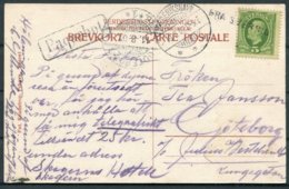 Denmark / Sweden Steamship OLUF BAGER Postcard. Boxed Frederikshavn PAQUEBOT + Goteborg FRA SVERRIG - Covers & Documents