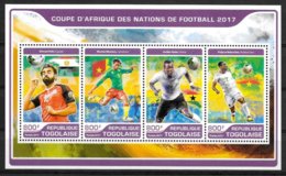 TOGO  Feuillet  N° 5550/53 * *  ( Cote 19e ) Football  Soccer  Fussball - Fußball-Afrikameisterschaft