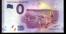 France - Billet Touristique 0 Euro 2018 N°2004 - PONT-CANAL DE BRIARE - Essais Privés / Non-officiels