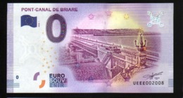 France - Billet Touristique 0 Euro 2018 N°2008 - PONT-CANAL DE BRIARE - Essais Privés / Non-officiels