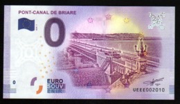 France - Billet Touristique 0 Euro 2018 N°2010 - PONT-CANAL DE BRIARE - Essais Privés / Non-officiels