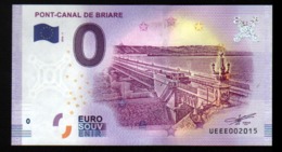 France - Billet Touristique 0 Euro 2018 N°2015 - PONT-CANAL DE BRIARE - Essais Privés / Non-officiels