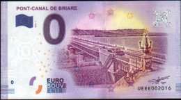 France - Billet Touristique 0 Euro 2018 N°2016 - PONT-CANAL DE BRIARE - Essais Privés / Non-officiels