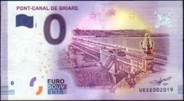 France - Billet Touristique 0 Euro 2018 N°2019 - PONT-CANAL DE BRIARE - Essais Privés / Non-officiels