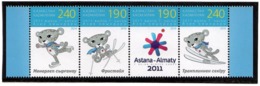 Kazakhstan 2010 . Asian Winter Games-2011. 4v: 2x190, 2x240.  Michel # 692-95 - Kazakhstan