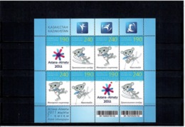 Kazakhstan 2010 . Asian Winter Games-2011. Sheetlet Of 8 (2 Sets).  Michel # 692-95 KB - Kazakistan