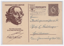 Dt.- Reich (002795) Ganzsache P285/ 04 Friedrich Der Große, Gel. Nach Heilbronn An Oberbürgermeister Prof. E. Beutinger - Enteros Postales