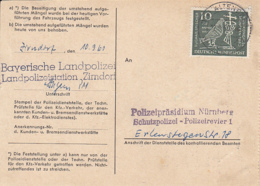 MUNCHEN EUCHARISTIC CONGRESS STAMP ON NOTICE OF DEFECTS POSTCARD, 1960, GERMANY - Storia Postale