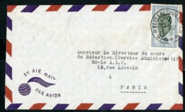 CONGO BELGE "ELISABETHVILLE I.H. 2/4/52" Sur N° 291B. Sur Enveloppe Par Avion Pour La France. - Lettres & Documents