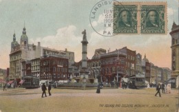 Lancaster PA - The Square And Soldier's Monument , Tram Postcard 1908 - Lancaster