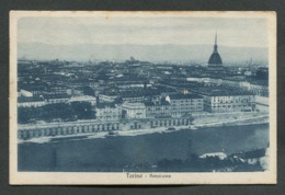 TORINO - PANORAMA - VIAGGIATA CON AFFRANCATURA  - ANGOLI ROVINATI - 072 - Fiume Po