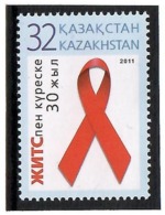 Kazakhstan 2011 . AIDS Control - 30 Years. 1v: 32.  Michel # 707 - Kazakistan