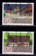 FL+ Liechtenstein 2002 Mi 1294-95 Ortsbildschutz - Oblitérés