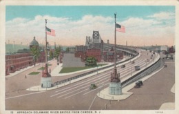 Camden NJ - Delaware River Bridge Postcard - Camden